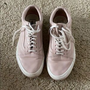 Leather light pink vans